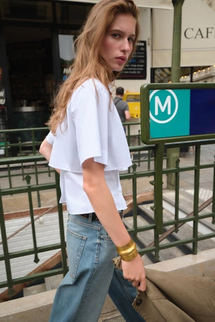 Рубашка из поплина с двойным слоем- Заказать в России