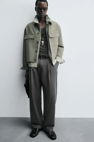 Куртка-рубашка BOXY-FIT с карманами- Заказать в России