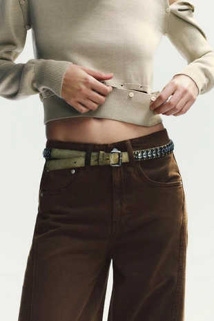 Трикотажный джемпер с пуговицами и съемной отделкой- Заказать в России