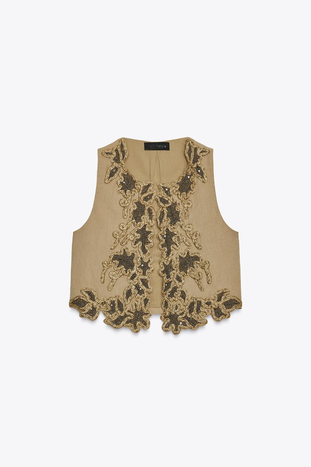 ЖИЛЕТ С КОНТРАСТНОЙ ВЫШИВКОЙ — ZW COLLECTION