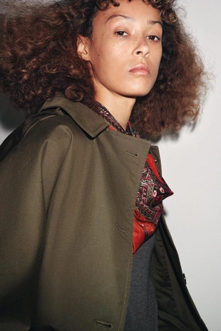 Короткий тренч WATER REPELLENT — ZW COLLECTION- Заказать в России