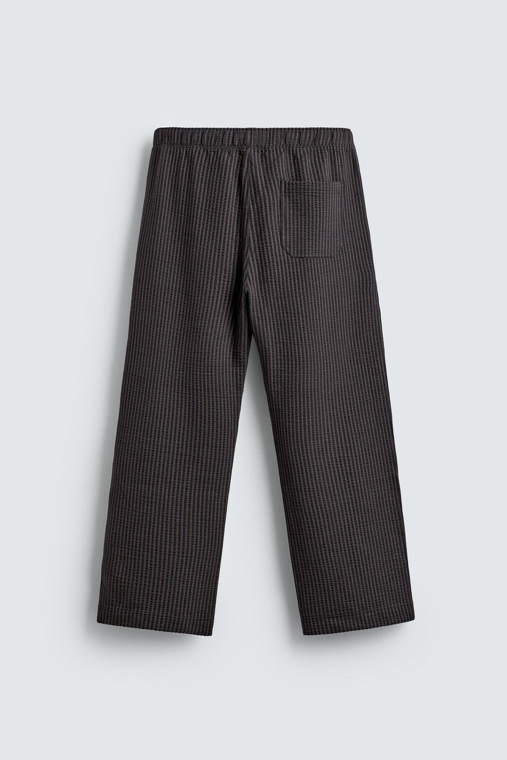 БРЮКИ ИЗ ЖАТОГО ХЛОПКА В ПОЛОСКУ COMFORT