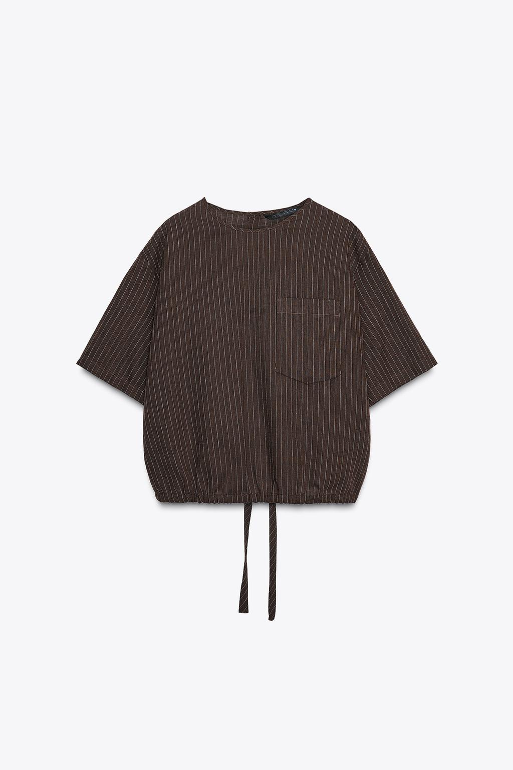 ТОП В ПОЛОСКУ ИЗ СМЕСОВОГО ЛЬНА — ZW COLLECTION