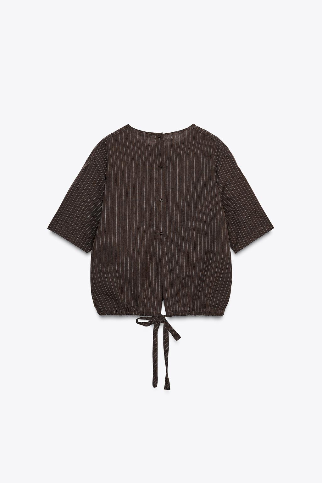 ТОП В ПОЛОСКУ ИЗ СМЕСОВОГО ЛЬНА — ZW COLLECTION