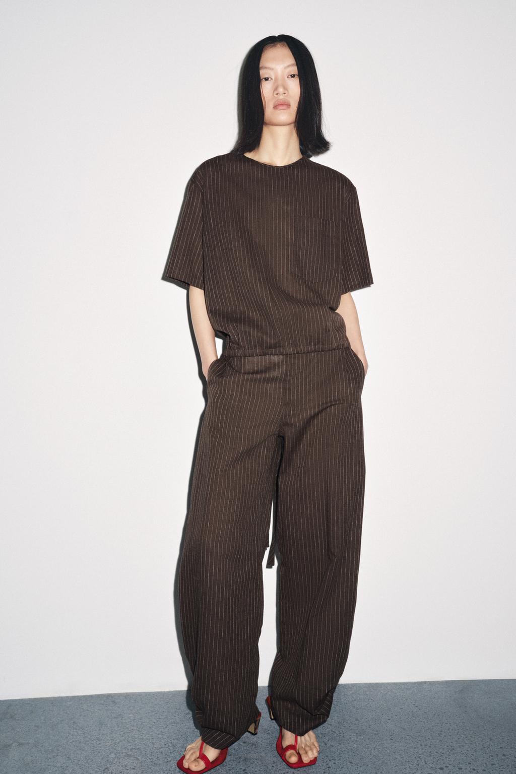 ТОП В ПОЛОСКУ ИЗ СМЕСОВОГО ЛЬНА — ZW COLLECTION