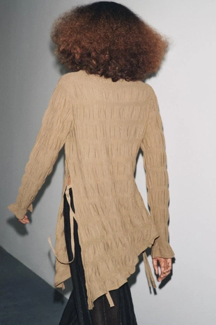 Трикотажный топ со сборками- Заказать в России