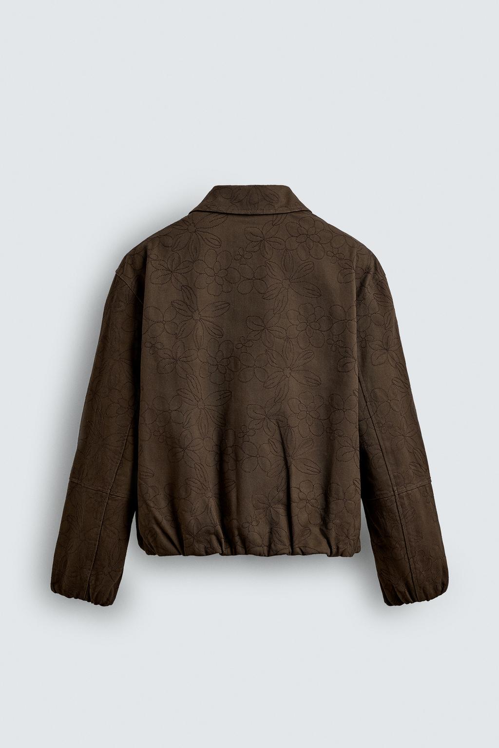 КУРТКА JACQUARD С ЦВЕТОЧНЫМ РИСУНКОМ