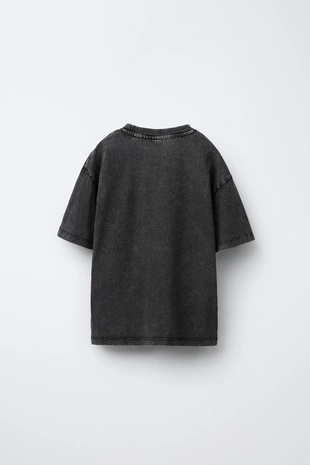 Dark anthracite | 1277/704/898 - Zara Футболка с эффектом стирки и принтом ROLLING STONES ©