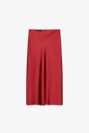 Атласная юбка миди- Заказать в России