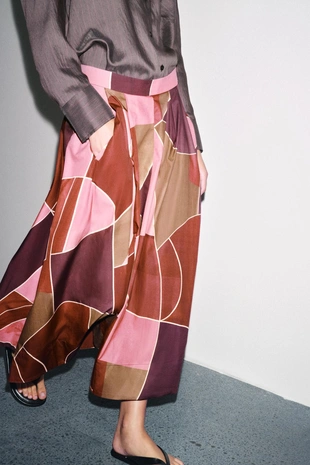 Юбка миди с принтом — ZW COLLECTION- Заказать в России