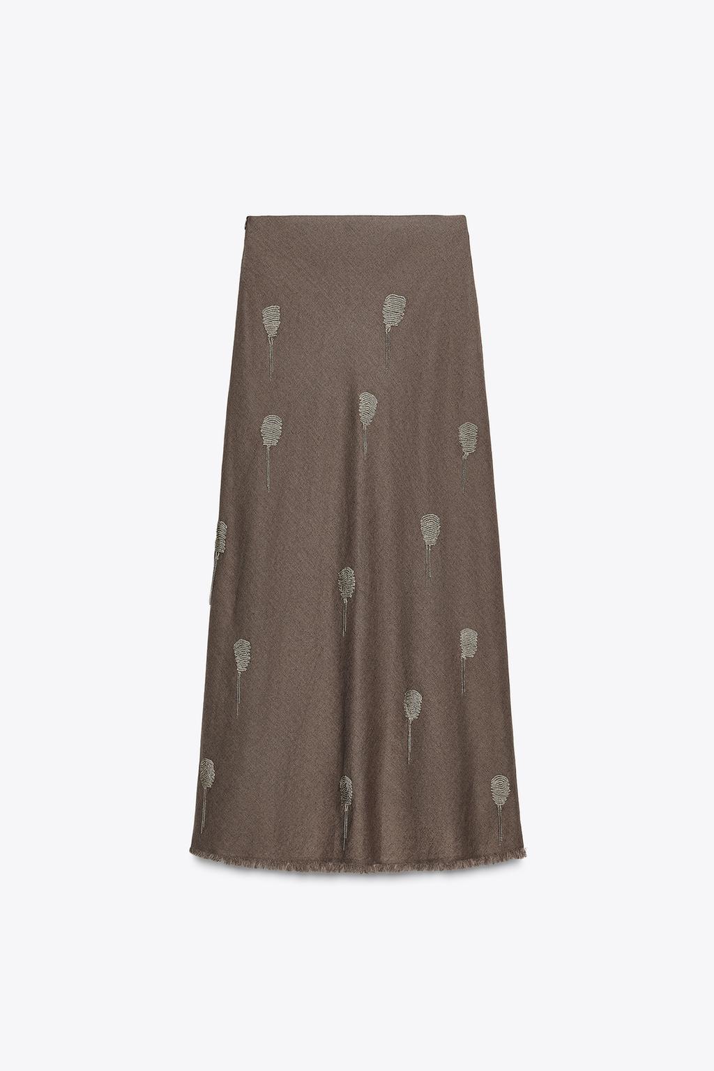 ЮБКА С ВЫШИВКОЙ И ЛЬНОМ — ZW COLLECTION