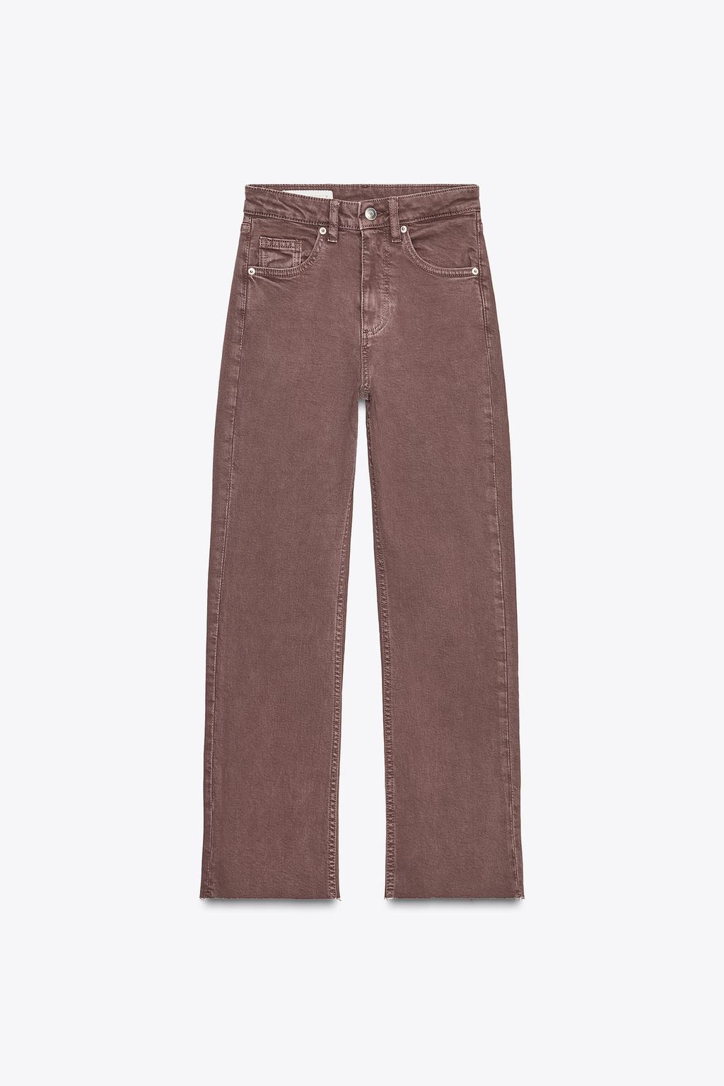 Джинсы zara с высокой посадкой и расклешенными штанинами, укороченные