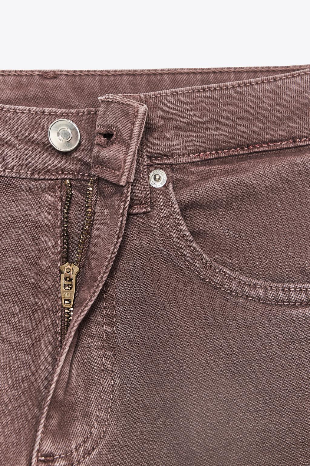 Джинсы zara с высокой посадкой и расклешенными штанинами, укороченные