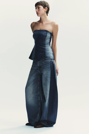 Джинсы BALLOON OVERSIZE с высокой посадкой- Заказать в России