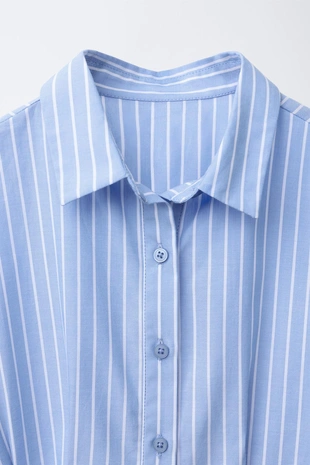 Blue | 3153/728/400 - Zara Платье-рубашка в полоску