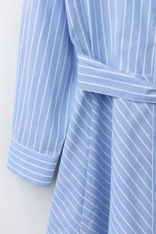 Платье-рубашка в полоску- Заказать в России