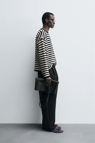 Легкий полосатый джемпер- Заказать в России