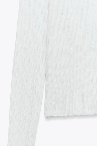 Топ в стиле рустик с длинными рукавами