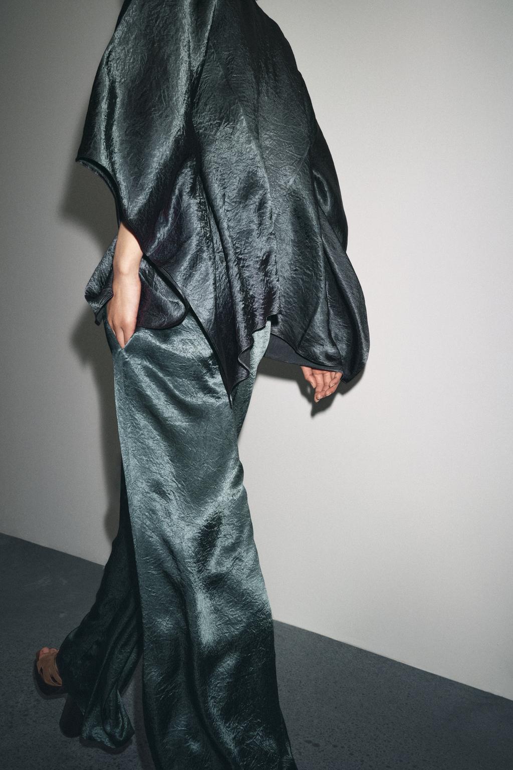 ШИРОКИЕ АТЛАСНЫЕ БРЮКИ ZW COLLECTION
