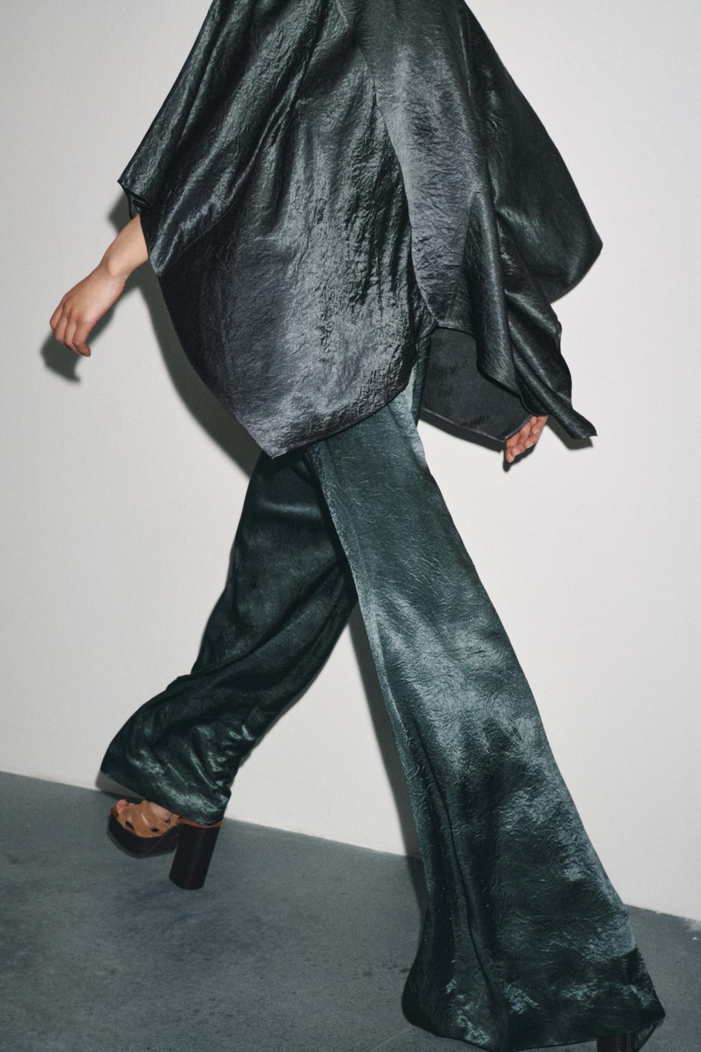 ШИРОКИЕ АТЛАСНЫЕ БРЮКИ ZW COLLECTION