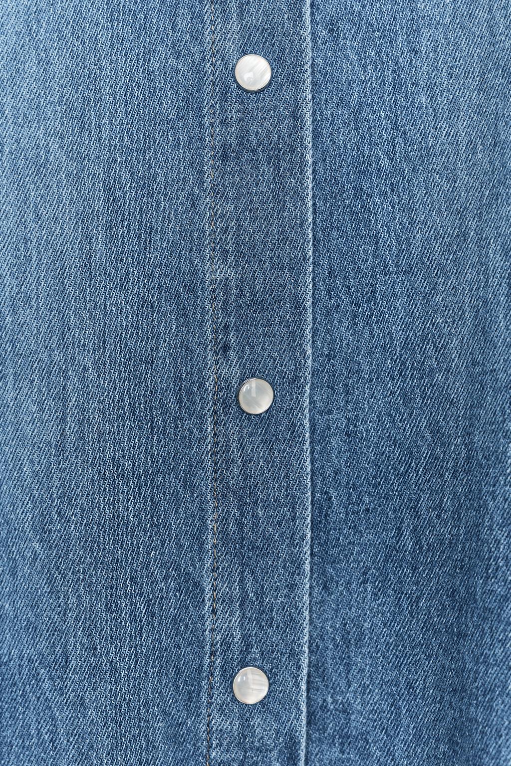 Zara Джинсовая рубашка с завязками — коллекция zara «zw» - Цвет