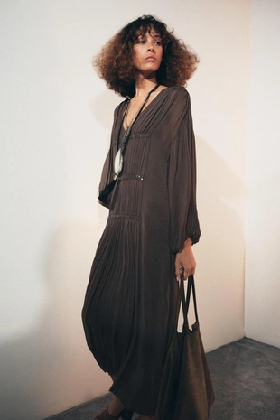 Платье с вышивкой и бусинами — ZW COLLECTION- Заказать в России