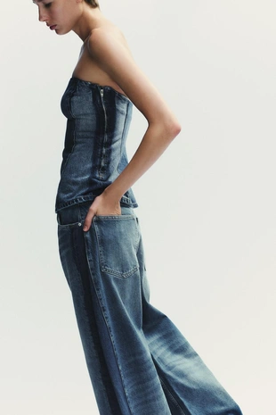 Джинсовый топ-бандо TRF- Заказать в России