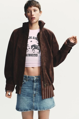 Замшевая куртка- Заказать в России