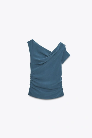 Асимметричный топ со сборками- Заказать в России