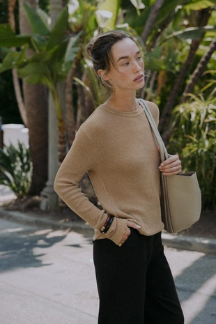 Топ в стиле рустик с длинными рукавами- Заказать в России