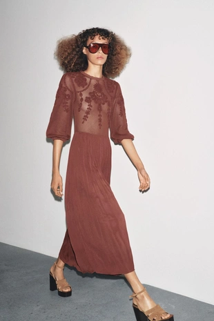 Комбинированное платье — ZW COLLECTION- Заказать в России