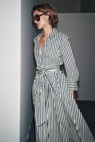 Платье-рубашка в полоску — ZW COLLECTION- Заказать в России