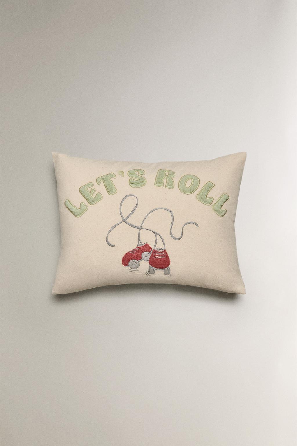 Детский чехол из хлопка let’s roll для подушки