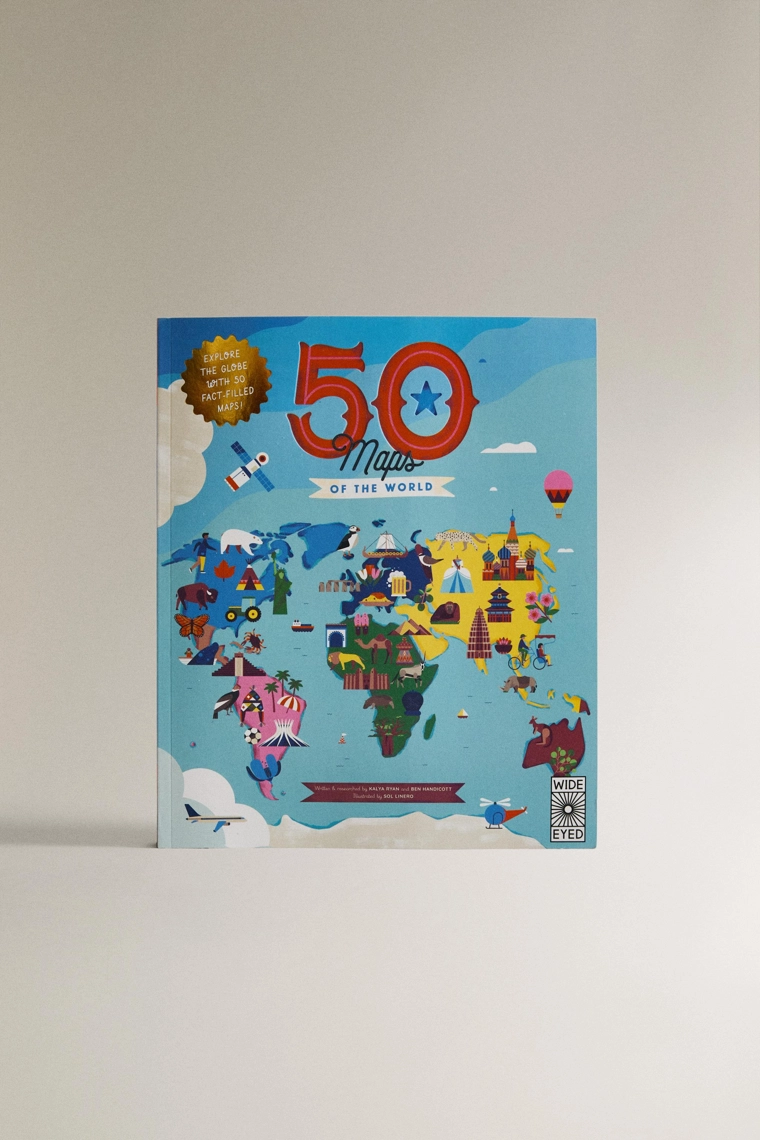 Детская книга 50 карт мира (на английском языке)