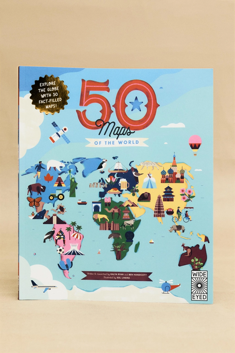 Детская книга 50 карт мира (на английском языке)