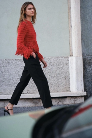 Брюки с высокой посадкой