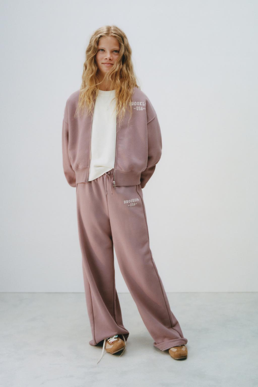 СПОРТИВНЫЕ БРЮКИ WIDE LEG ИЗ МЯГКОЙ ТКАНИ
