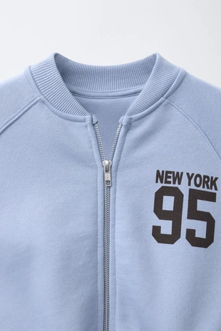 Light blue | 5431/732/406 - Zara Бомбер из флиса JOGGING