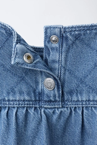 Джинсовая рубашка с воланами- Заказать в России