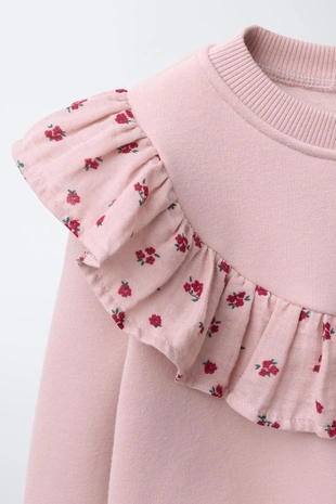 Толстовка с воланами и цветочным принтом - Заказать в России