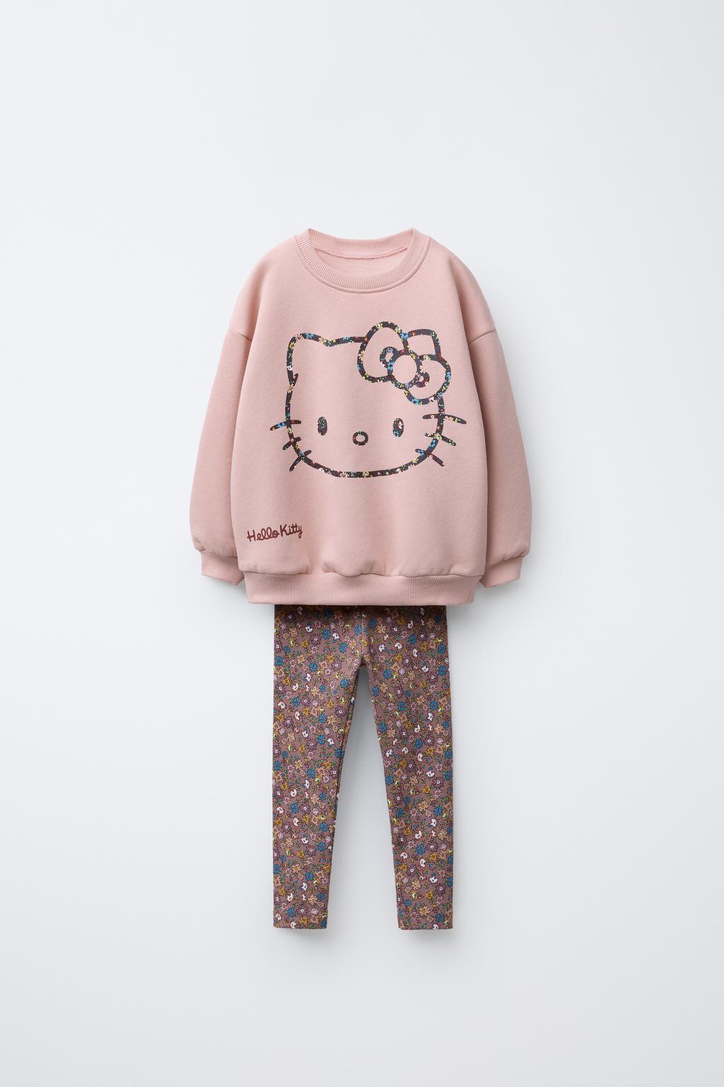 КОМПЛЕКТ ТОЛСТОВКА И ЛЕГГИНСЫ С ЦВЕТАМИ HELLO KITTY © SANRIO