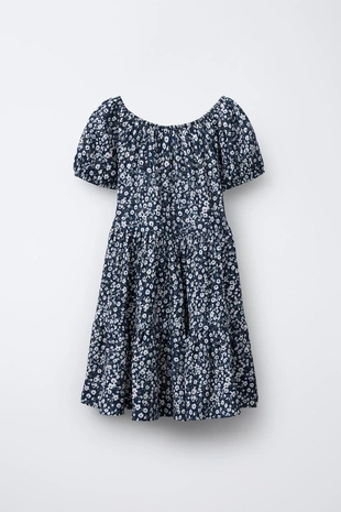 Платье с цветочным принтом и вставками- Заказать в России