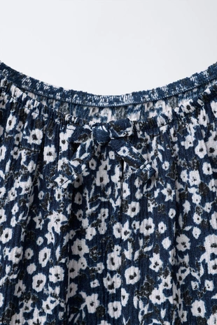 Платье с цветочным принтом и вставками- Заказать в России