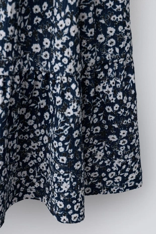 Платье с цветочным принтом и вставками- Заказать в России