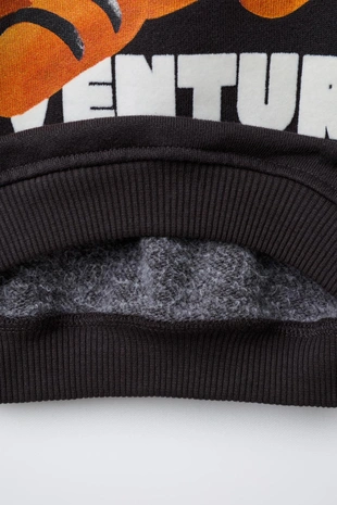 Толстовка с принтом «тигр» и флокированным текстом- Заказать в России