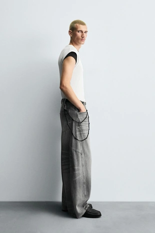 Джинсы BALLOON FIT со смещенным швом- Заказать в России