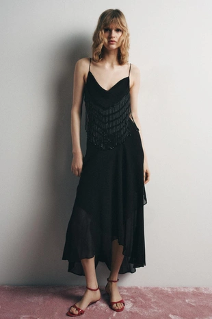 Платье миди с бисером LIMITED EDITION- Заказать в России