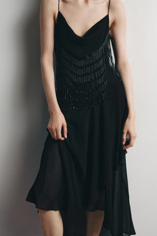 Платье миди с бисером LIMITED EDITION- Заказать в России