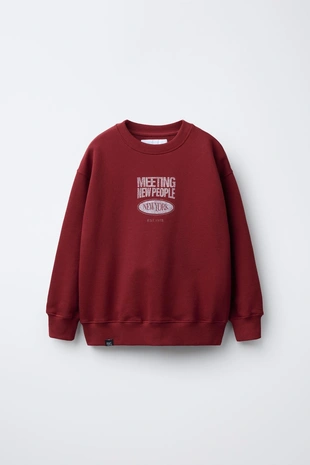 Толстовка с текстовым принтом- Заказать в России