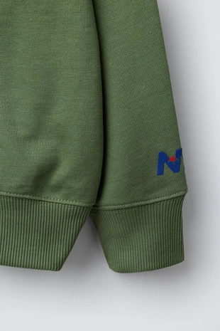 Mid-green | 3854/672/527 - Zara Толстовка с принтом